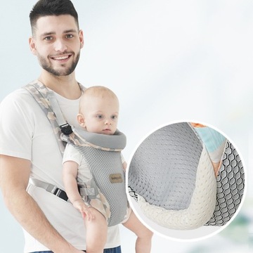Baby Carrier Breathable Front Back Head Support Adjustable Portable Infant