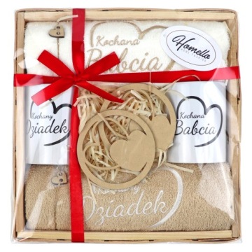 НАБОР ПОЛОТЕНЦЕВ ПОДАРОК ​​БАБУШКЕ И ДЕДУШКЕ НА ДЕНЬ ДЕДУШКИ КРУЖКИ ПОЛОТЕНЦА