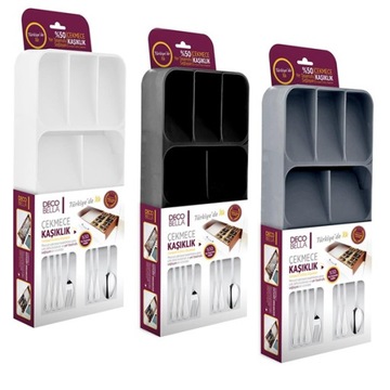 WKŁAD DO SZUFLADY NA SZTUĆCE POJEMNIK ORGANIZER PLASTIKOWY 17 x40 cm
