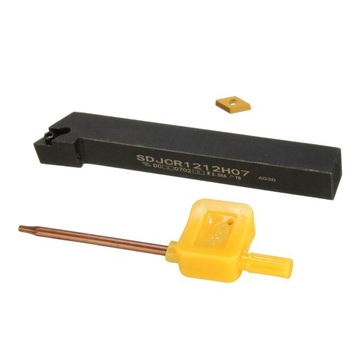 Токарный инструмент SDJCR1212H07 с 1 твердосплавной пластиной DCMT0702 — 1 шт.