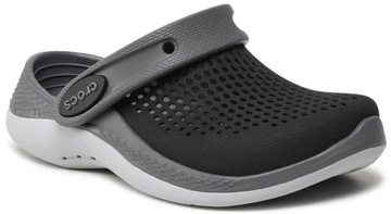 KLAPKI DAMSKIE CROCS LITERIDE CHODAKI KROKSY CZARNE BLACK LEKKIE R. 38-39