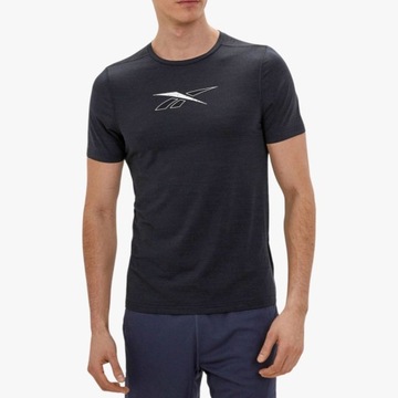 Koszulka Treningowa Reebok Męska Oddychająca Czarna T-shirt Sportowy r. M