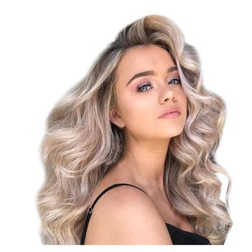PERUKA WŁOSY DŁUGIE BLOND KRĘCONE FALOWANE NA SIATCE W96