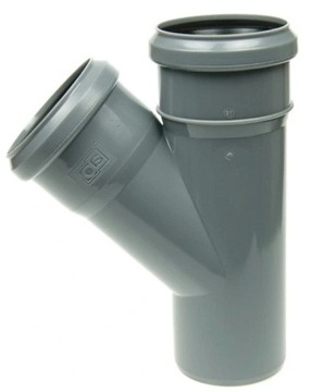 Kanalizacja TRÓJNIK 50mm kąt 45 st