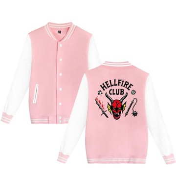 Бейсбольная футболка Stranger Things Season 4 Hellfire Club, розовая, 4XL