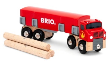BRIO 33657 CIĘŻARÓWKA DO PRZEWOZU DREWNA Z ŁADUNKIEM KOLEJKA WORLD