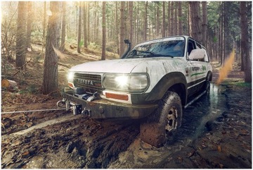 ВНЕДОРОЖНАЯ ТРОСОВАЯ ЛЕБЕДКА ДЛЯ АВТОМОБИЛЬНОГО ТРОСА 13 М ТЯГА 1590 КГ +