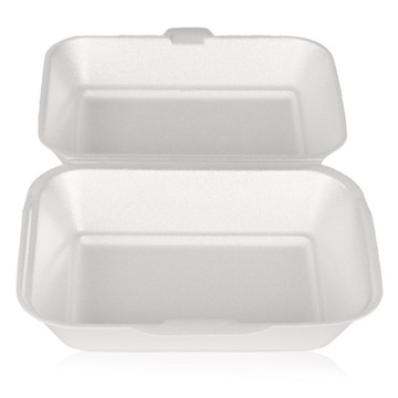 Box styropianowy double Hamburger biały 125 sztuk (do odsprzedaży)