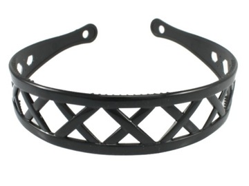 ОБОДКА ДЛЯ ВОЛОС, ЧЕРНЫЙ ПЛАСТИКОВЫЙ УЗОР