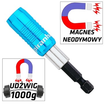 PIRANHACUT Uchwyt neodymowy do bitów 1/4 GRATIS