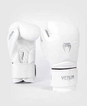Боксерские перчатки Venum CONTENDER 1.5 16 OZ, белые и серебристые