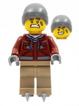 LEGO NOWA Figurka Man Dark Red łyżwy hol281