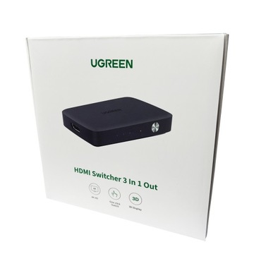 UGREEN PRZEŁĄCZNIK ROZDZIELACZ SWITCH SPLITTER HDMI - 3x HDMI 4K 30Hz PILOT
