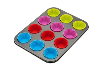 FORMA DO MUFFINEK Z WKŁADAMI SILIKONOWYMI KINGHOFF
