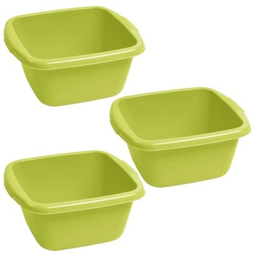3 sztuki Miska Kwadratowa Kuchenna Łazienkowa Curver 10L
