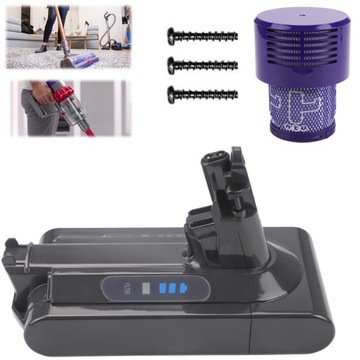 ЗАМЕННАЯ АККУМУЛЯТОРНАЯ БАТАРЕЯ 6000 МАЧ, 25,2 В ДЛЯ DYSON V10ANIMAL, V10ABSOLUTE, V10 MOTORHEAD