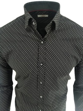 МУЖСКАЯ РУБАШКА С ЧЕРНЫМ УЗОРОМ RP15 XXXL 3XL