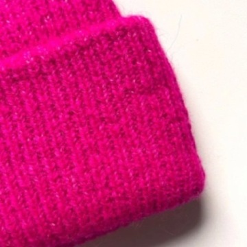 ZARA Czapka Beanie Wełna Różowa Fuksja