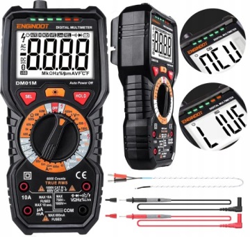 Цифровой измеритель TRMS тока тестер NCV Temp с подсветкой