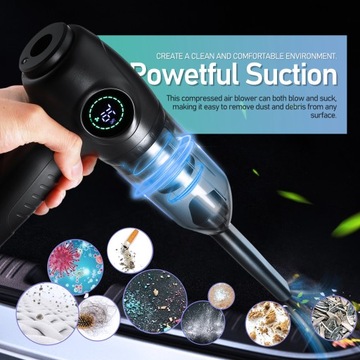 БЕСПРОВОДНОЙ МОЩНЫЙ АВТОМОБИЛЬНЫЙ ПЫЛЕСОС НА АККУМУЛЯТОРЕ