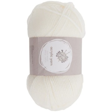 WŁÓCZKA AKRYLOWA GRUBA BIAŁA Alison&Mae 100g/238m WŁÓCZKI DO SZYDEŁKOWANIA