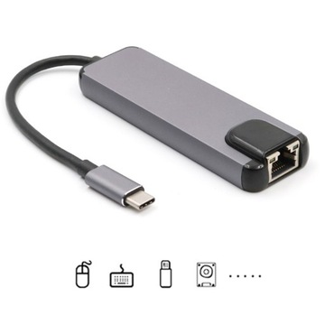 5 в 1 Type-C 3.1 пять в одном конвертер HDMI RJ45 «мульти в одном»