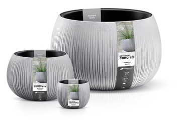 БЕТОННАЯ Чаша-горшок 29см со вставкой DKB290