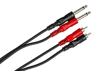 HOSA CPR-203 - Kabel dwa wtyki TS 6,3mm - dwa wtyki RCA (cinch) 3m