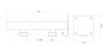 РЕГУЛИРУЕМАЯ ВЕРХНЯЯ НАПРАВЛЯЮЩАЯ ДЛЯ РАЗДВИЖНЫХ ВОРОТ