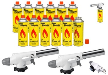 PALNIK GAZOWY NA GAZ FLAME GUN 2szt + 12 KARTUSZY