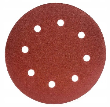 10x KRĄŻKI ŚCIERNE PAPIER OTWORAMI RZEP 180mm P100