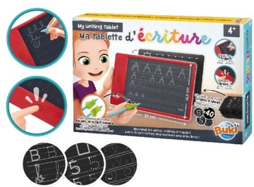 Tablet edukacyjny do nauki pisania dla dzieci BUKI duże małe litery cyferki