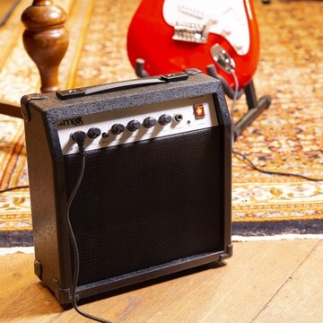 ЭЛЕКТРИЧЕСКАЯ ГИТАРА красный усилитель аксессуары подставка для гитары