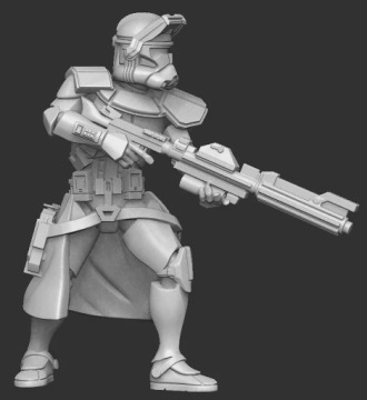 Модель Star Corps Commander подходит для игры Star Wars Legion.