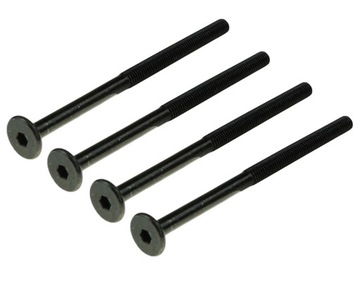 100x wkręt M6 x 80 mm z łbem walcowym czarny śruba meblowa wkręt metryczny