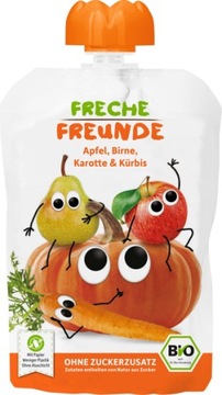 FrecheFreunde BIO Mus Jabłka Gruszki Marchew Dynia
