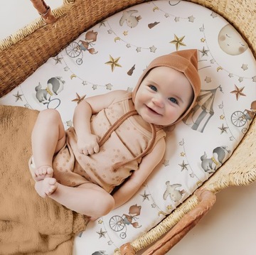 ПРОСТЫНЬ ДЛЯ ГОНДОЛИ, ДЛЯ ЛЮЛЫЧКИ, С ЛАСТИКОМ, 80х40, ХЛОПОК 100% Bubi