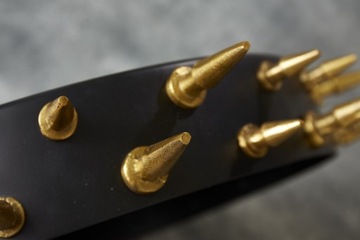 Настенное зеркало Abstract 68см, черное с золотом 41766