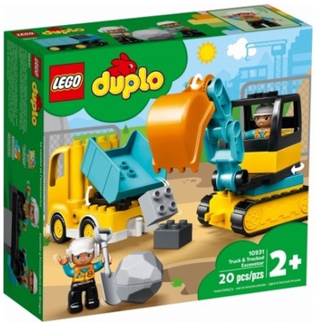 KLOCKI LEGO DUPLO 10931 CIĘŻARÓWKA I KOPARKA GĄSIENICOWA