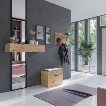 SZAFKA NA BUTY PARMA MINI SIEDZISKO DĄB ARTISAN