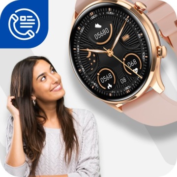 SMARTWATCH ЖЕНСКИЕ ЧАСЫ С ФУНКЦИЕЙ SMS-ЗВОНКА ГОЛУБОЕ ДАВЛЕНИЕ ПУЛЬС СПОРТ МЕНЮ PL