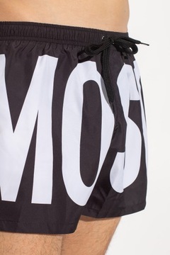 MOSCHINO luksusowe włoskie szorty kąpielowe spodenki BLACK roz.S