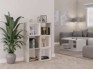 MALAX 2X3 БЕЖЕВЫЙ ОТДЕЛЕНИЕ КНИЖНЫЙ ШКАФ С 6 ПОЛКАМИ ОТКРЫТЫЙ ШКАФ ДЛЯ ИГРУШЕК КНИГ