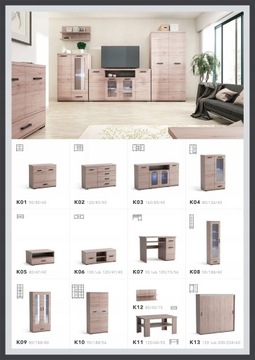 Секция для гостиной K I 10 цветов