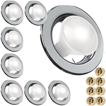 7x OCZKO SUFITOWE LED OPRAWKA + ŻARÓWKA GU10