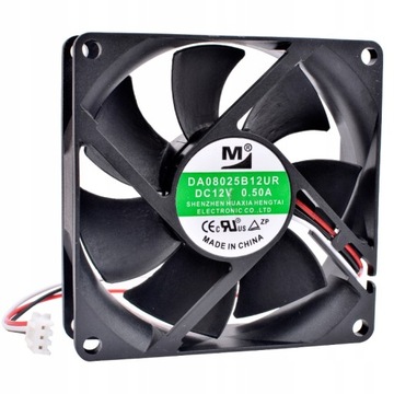 DA08025B12UR 8cm 8025 80x80x25mm 80mm wentylator DC12V