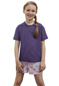 T-shirt dziecięcy Fruit of the loom bawełna ORIGINAL fioletowy rozmiar 128