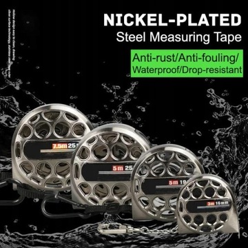 Метрическая линейка из нержавеющей стали (7,5 м 25 мм)