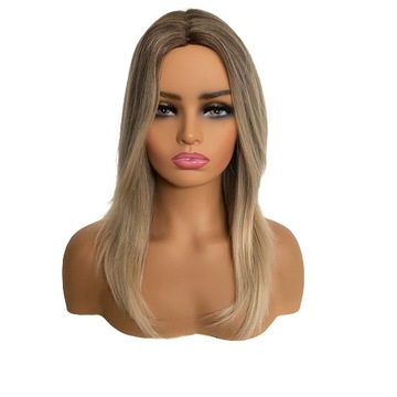 Peruka popielaty blond krótka bob + czepek GRATIS