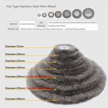 Drut stalowy Brush150mm 125mm 100mm 200mm drut ko